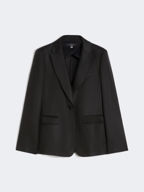 WEEKEND Max Mara Linen canvas blazer - BLACK