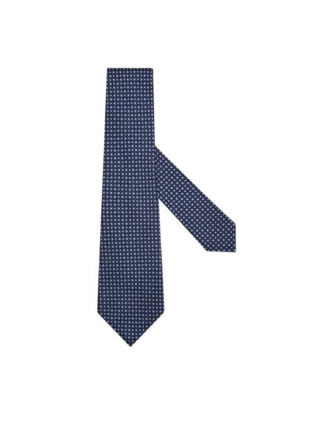 ZEGNA geometric-pattern silk tie