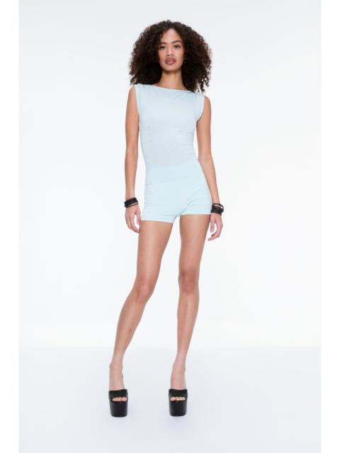 miaou BOOTY SHORT - BABY BLUE RHINESTONE