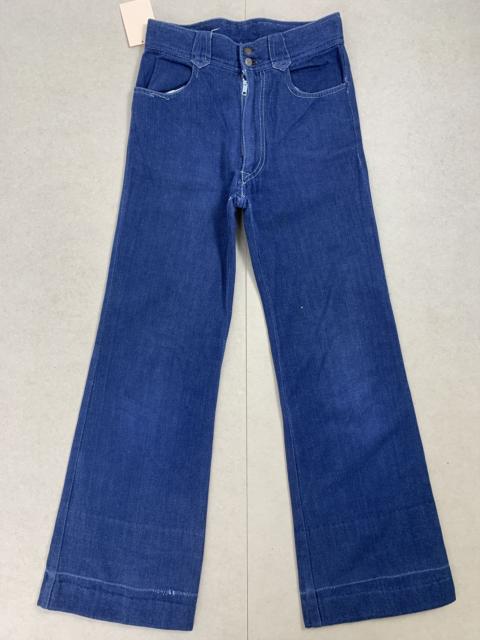 Other Designers Japanese Brand - Vintage 70s Retro Bell Bottom Flared Blue Jeans P0132