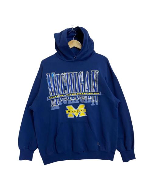 Other Designers Vintage 90s Michigan Wolverines Big Logo Crewneck Hoodie