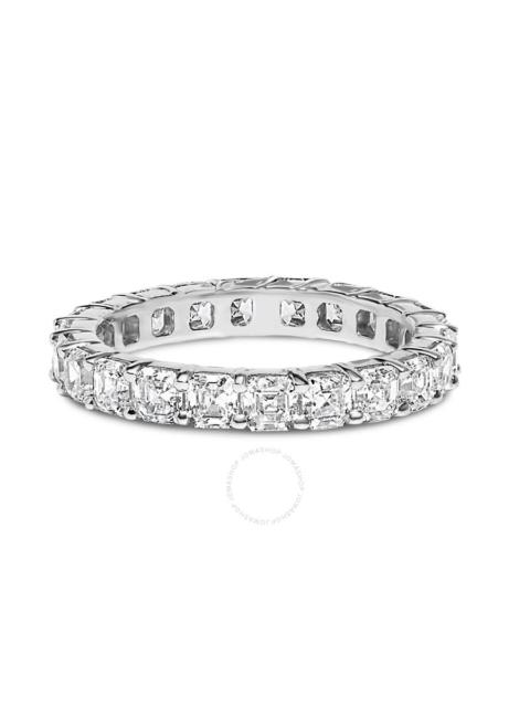 Haus Of Brilliance - Haus of Brilliance 14K White Gold 2 1/3 Cttw Asscher Cut Lab Grown Diamond Eternity Band Ring- Ring 