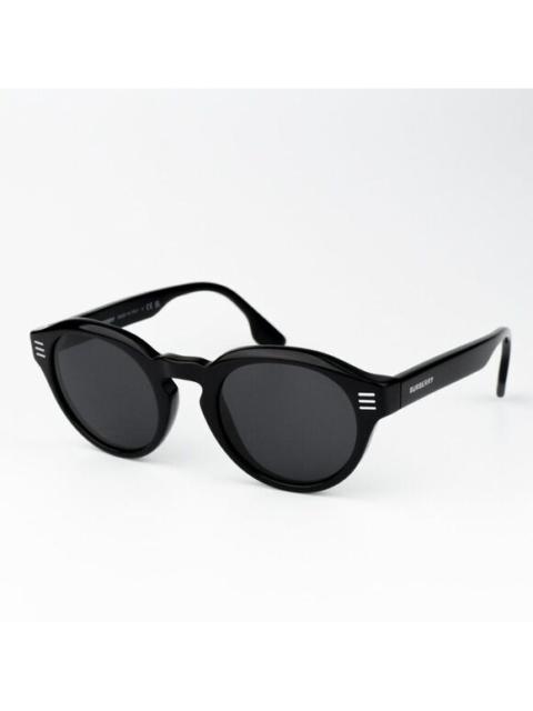 Burberry NEW Burberry BE4404 300187 Black Grey Oval Unisex Sunglasses BE4404