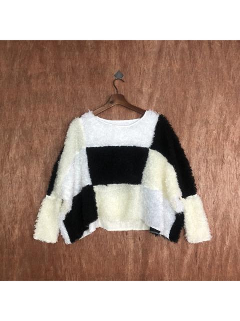 Other Designers Homespun Knitwear - Patchwork Mohair Knit Sweater #3640