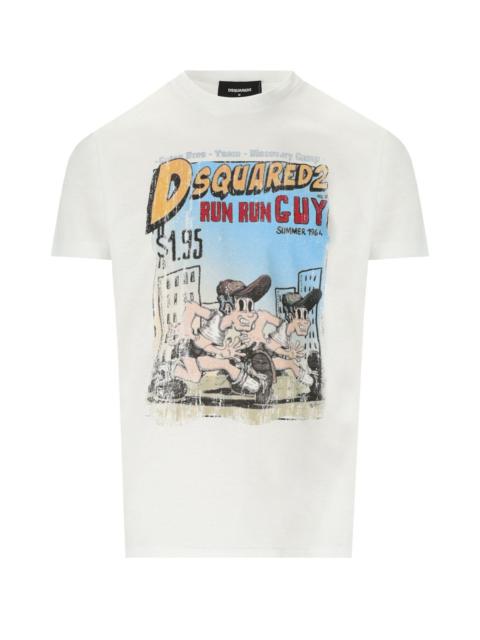 Dsquared2 Run Cool Fit White T Shirt