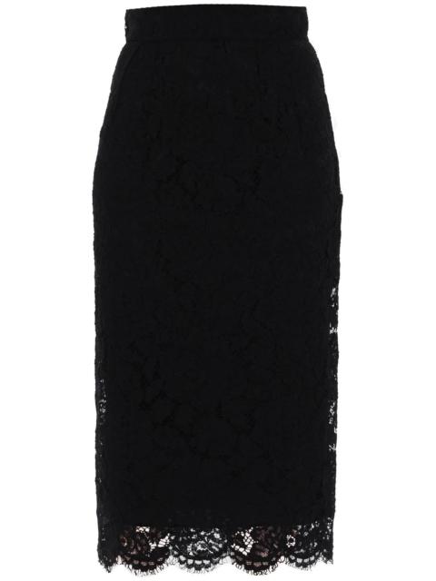 Dolce & Gabbana Lace Pencil Skirt With Tube Silhouette Women