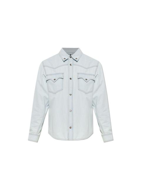 VERSACE Versace Light Blue Denim Shirt New & Authentic (Women's size