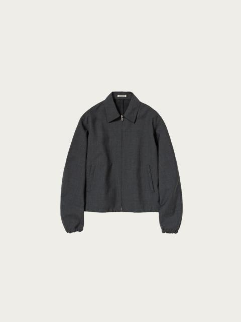 AURALEE Bonded Tropical Wool Zip Blouson - Top Charcoal