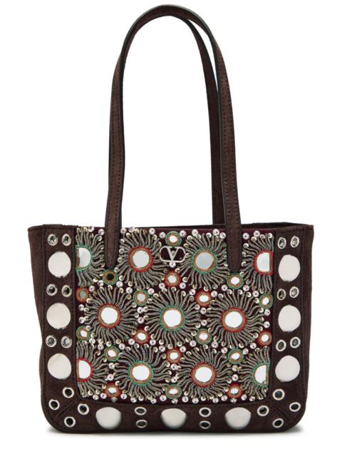Valentino Valentino Garavani Nellcôte Mirror Suede Mini Tote bag