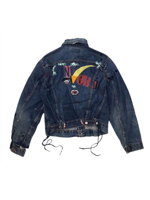 Levi's Vtg Levis Big E 521 Button Trucker Distress & Custom Jacket