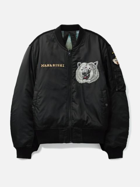 MAHARISHI THE ALASKAN TOUR EMBROIDERED VELVET JACKET