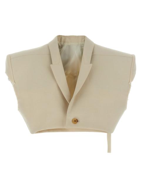 Rick Owens Micro Tatlin Gilet Beige