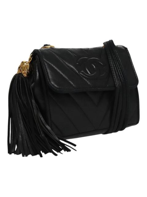 CHANEL CHANEL Shoulder Bag Lamb Skin Gold CC