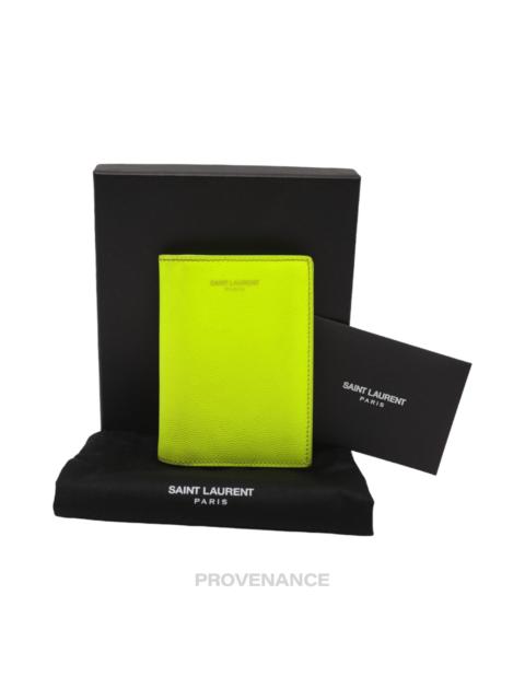 SAINT LAURENT Saint Laurent Paris SLP Card Holder Wallet - Neon