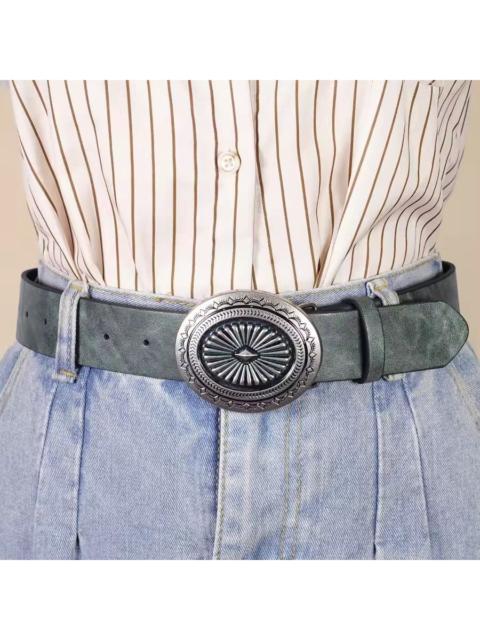 Other Designers Japanese Brand - 100 cm Western Oversized Engraved Buckle Belt
