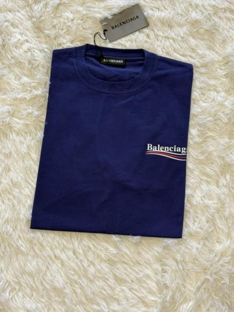 BALENCIAGA BALENCIAGA Political Campaign T Shirt Navy