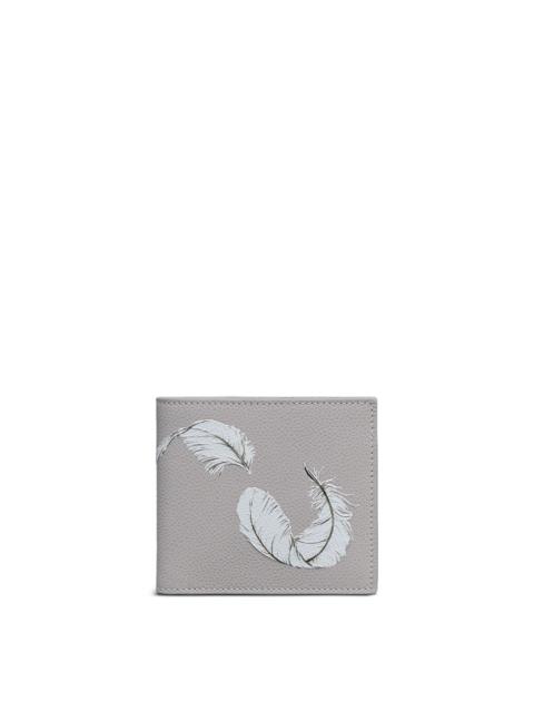 Thom Browne Feather Print Pebble Grain Bilfold Men