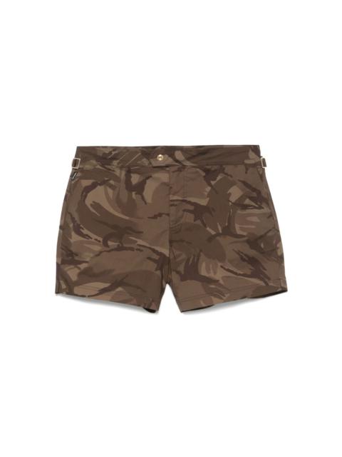 camouflage-print swim shorts