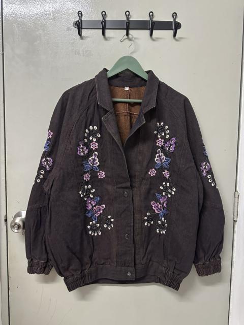 Other Designers Vintage Japan Style Floral Embroidery Big Logo Coat Jacket