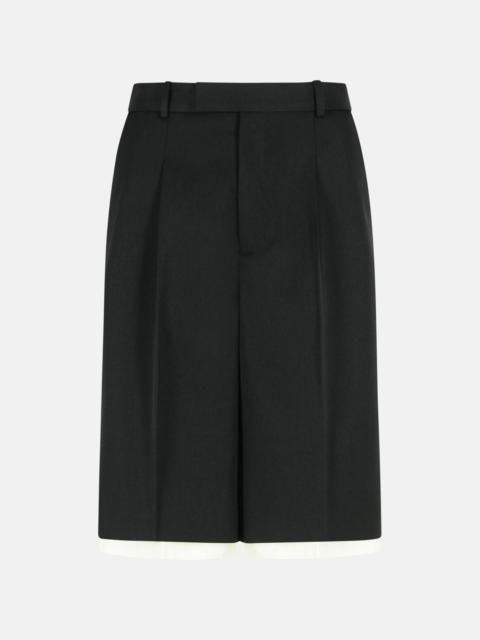 RÓHE BERMUDA SHORTS IN BLACK VIRGIN WOOL BLEND