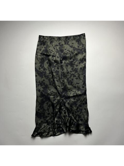 Hysteric Glamour Archive Hysteric Glamour Skull AOP Ruffle Hem Maxi Skirt