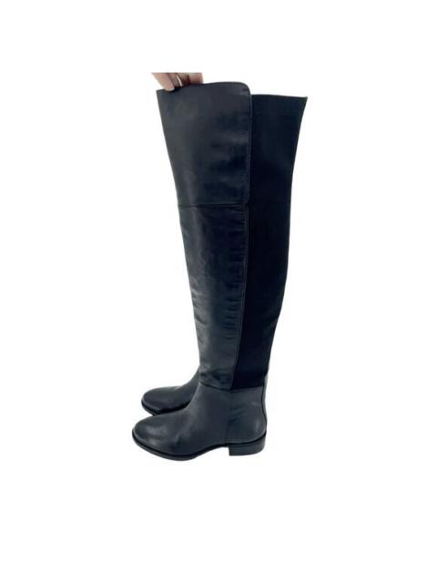 Sam Edelman Pam Black Leather Stretch Back Over the Knee Boots SZ 5.5 New