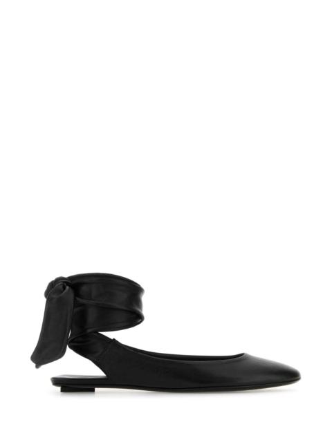 THE ATTICO The Attico Women Black Leather Cloã¨ Slippers