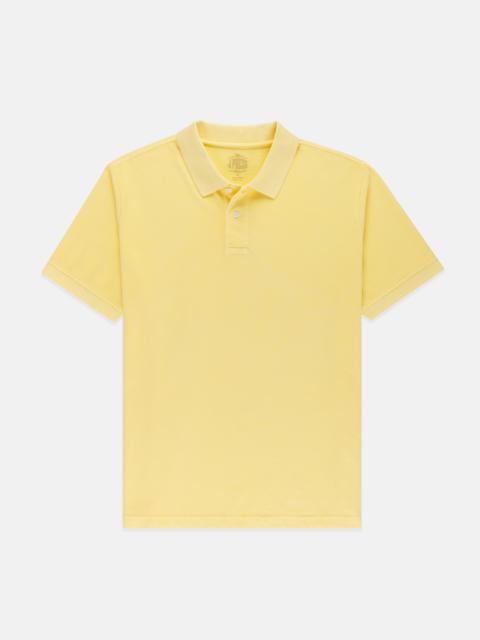 J. PRESS YELLOW COTTON PIQUE POLO - CLASSIC FIT
