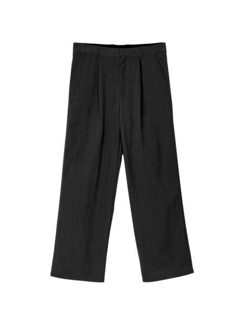 pintuck tailored trousers
