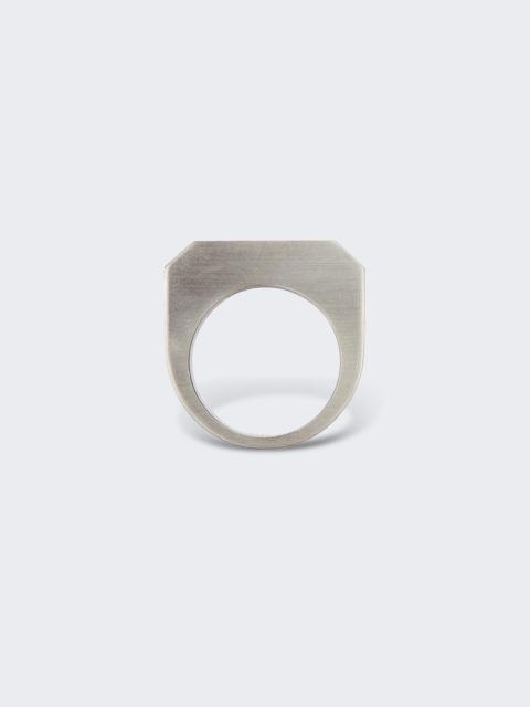 Rick Owens Crystal Hollywood Ring Palladium
