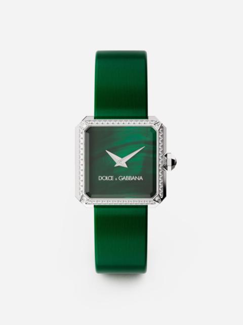 Dolce & Gabbana Sofia steel watch with colorless diamonds