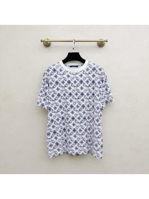Louis Vuitton Louis Vuitton Black White Graffiti Monogram Full Print Short Sleeve Top