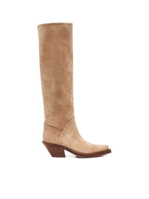 GABRIELA HEARST Camero Knee-High Cowboy Boot in Sand Suede