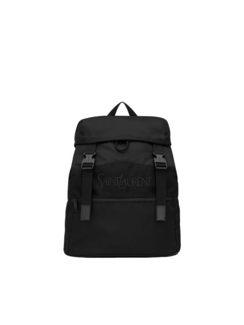 SAINT LAURENT SAINT LAURENT $1850 Black Recycled Nylon Backpack New & Auth