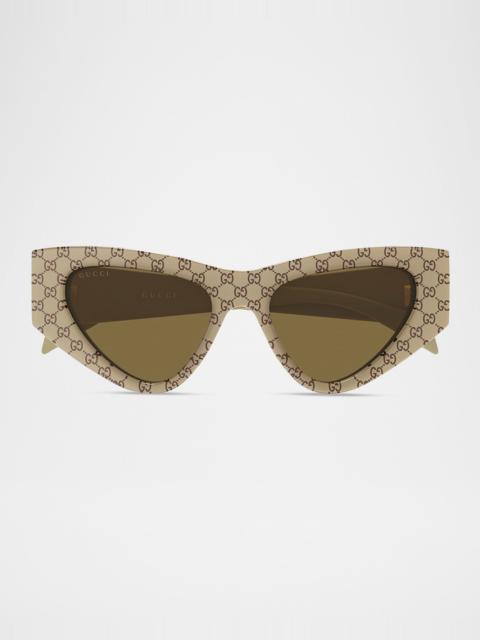 GUCCI 55mm Acetate Oval Sunglasses