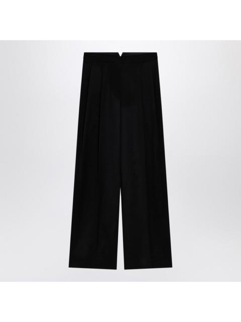 Givenchy Black Wool Wide Trousers Women