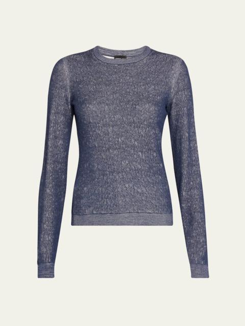 GIORGIO ARMANI Shiny Viscose Knit Top