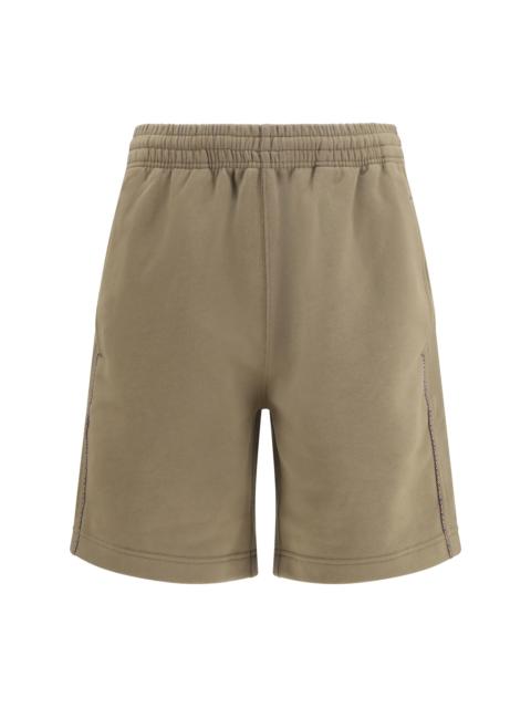 Burberry Burberry Cotton Shorts with Check Trims Finch Brown