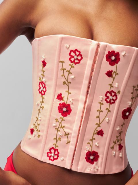 GUIZIO MEADOWS SATIN CORSET