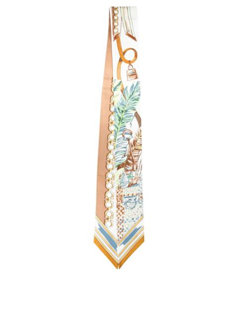 FERRAGAMO Ferragamo Felini Silk Headband Orange