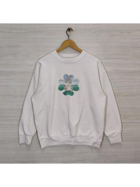 Other Designers Northern Reflections × Vintage - 90s Cute Rabbit Crewneck Sweatshirt