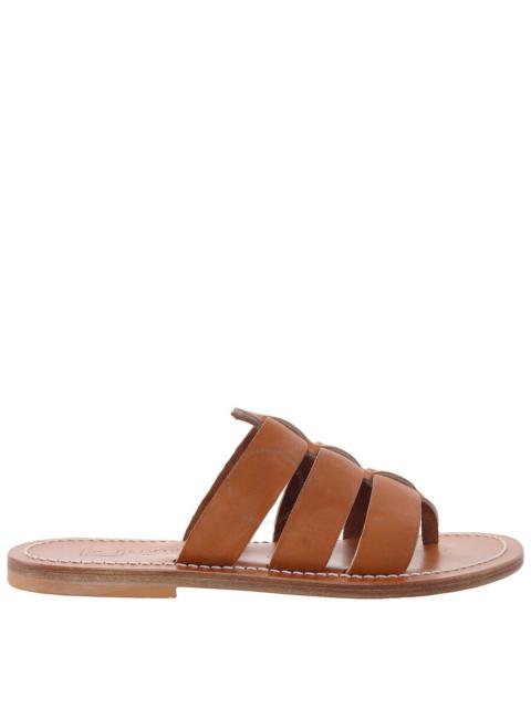 K Jacques - Open Box - K Jacques Dolon Leather Flat Sandals, Brand Size 40 ( US Size 8.5 )