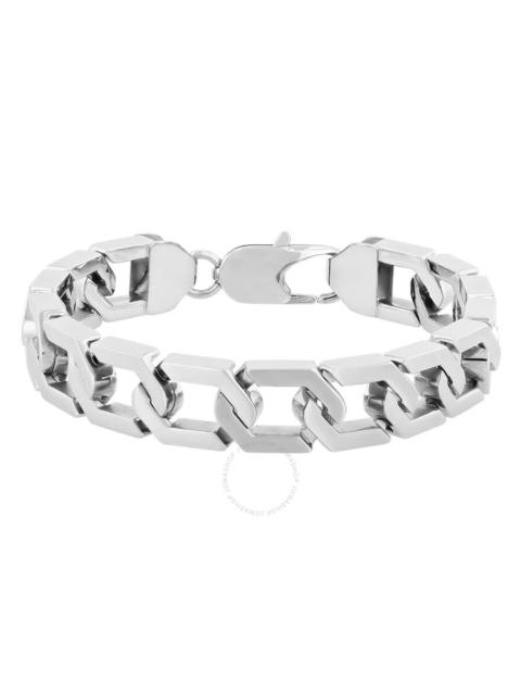 Other Designers Robert Alton Stainless Steel Hexagon Link Bracelet