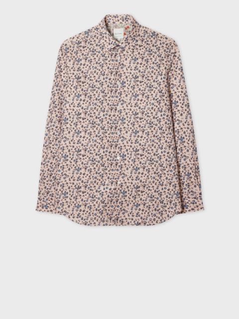 Paul Smith Tailored-Fit Pink 'Scattered Daisy' Print Shirt
