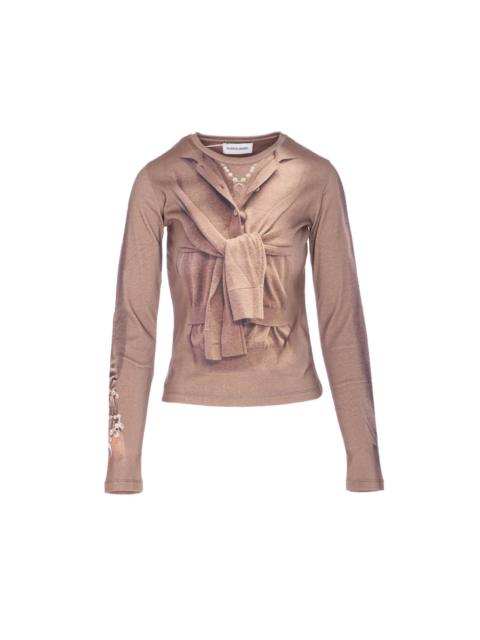 Marine Serre Marine Serre Women Trompe L'oeil Long Sleeves Top