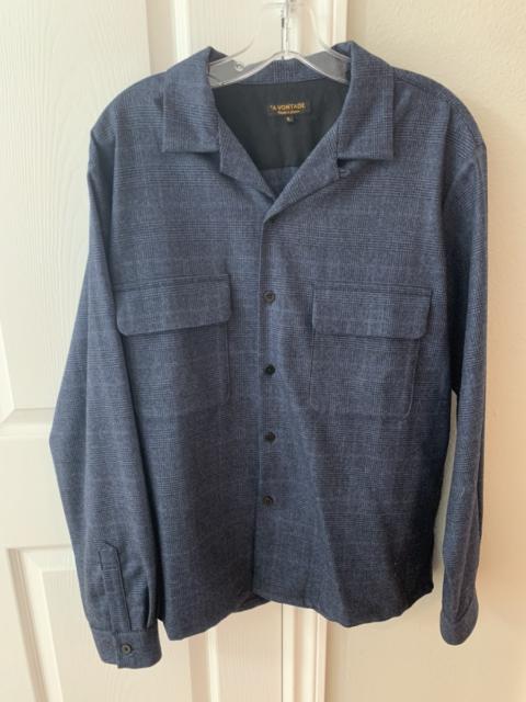Other Designers *A VONTADE - Glen check wool shirt open collar large