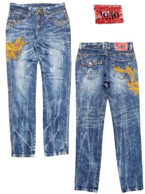 Other Designers Japanese Brand × Vintage - Sukajan Phoenix Embroidered Denim Jeans