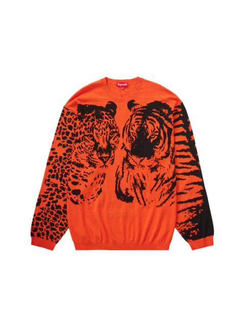 Supreme Supreme Big Cats Jacquard L/S Top Orange