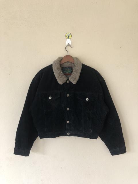 Other Designers Vintage - Vintage Big John Corduroy Bomber Black Jacket