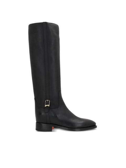 Santoni knee-high leather boots
